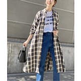 【お気に入り】 Spick and Span]#タータンチェックフレアシャツワンピ2◇[品番 ワンピース