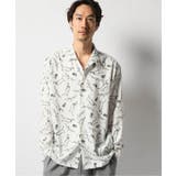 ホワイト | <B.C STOCK> ライティングニューヨークオープンカラーシャツ | B.C STOCK