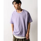 パープル | ヘビーウェイト T Tレイヤークルーネック | B.C STOCK