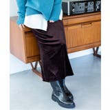 ブラウン | <IENA> ベルベットイージースカート◆ | B.C STOCK