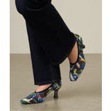 グリーン | <LE TALON> 6cmスクエアストレッチメッシュパンプス | B.C STOCK