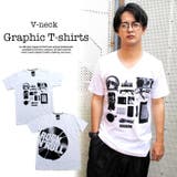 VネックTシャツ メンズ プリントT | BEAT JIVE | 詳細画像1 