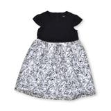 日本製ポンチ花柄フロッキー切替ワンピース(100~150cm) | BeBe | 詳細画像6 