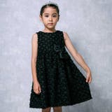 ブラック | シャギージャガードドレス(100~140cm) | BeBe