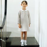 付け襟3wayパールボタンダブルクロスワンピース(100~130cm) | BeBe | 詳細画像3 