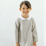 付け襟3wayパールボタンダブルクロスワンピース(100~130cm) | BeBe | 詳細画像4 