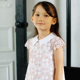 【日本製】フラワーレース襟付きAラインワンピース(90~130cm) | BeBe | 詳細画像3 