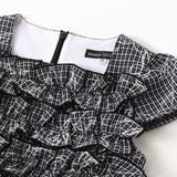 【お揃い】先染めチェックローズプリントフリルワンピース(90~150cm) | BeBe | 詳細画像12 