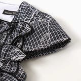 【お揃い】先染めチェックローズプリントフリルワンピース(90~150cm) | BeBe | 詳細画像13 