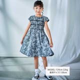 【お揃い】先染めチェックローズプリントフリルワンピース(90~150cm) | BeBe | 詳細画像5 