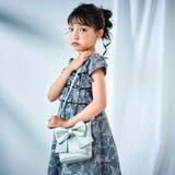 【お揃い】先染めチェックローズプリントフリルワンピース(90~150cm) | BeBe | 詳細画像6 