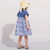 【お揃い】ドビーフラワーガーデンプリント切り替えワンピース(90~150cm) | BeBe | 詳細画像4 