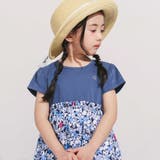 【お揃い】ドビーフラワーガーデンプリント切り替えワンピース(90~150cm) | BeBe | 詳細画像5 