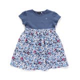 【お揃い】ドビーフラワーガーデンプリント切り替えワンピース(90~150cm) | BeBe | 詳細画像8 