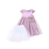 【パニエ付】サテン×チュールレースドレス(95~150cm) | BeBe | 詳細画像8