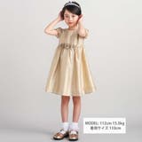 ローズモチーフカールマイヤーパフスリーブドレス(100~140cm) | BeBe | 詳細画像2