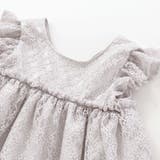 【パニエ付】【日本製】ラッセルレースギャザードレス(100~140cm) | BeBe | 詳細画像16 