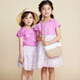 【お揃い】シャンドゥフルールプリントローン天竺切り替えワンピース(80~150c… | BeBe | 詳細画像7 