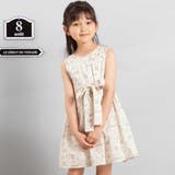 ベージュ系 | 【お揃い】リバティタナローン(PARIS POSTCARD)リボンベルトワンピー… | BeBe