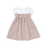 ネップツイードドッキング半袖ワンピース(90~150cm) | BeBe | 詳細画像11 