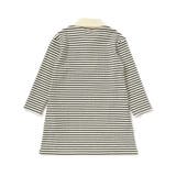 【お揃い】ボーダーリブZIPカラー長袖ワンピース(90~150cm) | BeBe | 詳細画像6