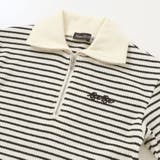 【お揃い】ボーダーリブZIPカラー長袖ワンピース(90~150cm) | BeBe | 詳細画像7
