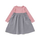 テレコ×ツイル切り替え長袖ワンピース(90~150cm) | BeBe | 詳細画像4 