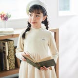 ベロア×ファンシーヤーン切り替えハイネックバルーンワンピース(90~140cm) | BeBe | 詳細画像3 