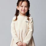 ベロア×ファンシーヤーン切り替えハイネックバルーンワンピース(90~140cm) | BeBe | 詳細画像6 