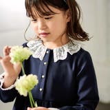 ダブルクロス3way付け襟長袖ギャザーワンピース(110~130cm) | BeBe | 詳細画像4 