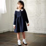 ダブルクロス3way付け襟長袖ギャザーワンピース(110~130cm) | BeBe | 詳細画像5 