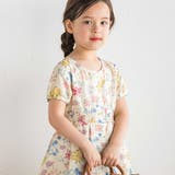 【お揃い】リップルマルシェフラワーパフスリーブワンピース(90~150cm) | BeBe | 詳細画像4 