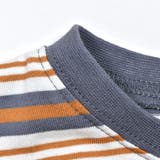 キャンプロゴTシャツ×マルチボーダーTシャツセット(90~150cm) | BeBe | 詳細画像11