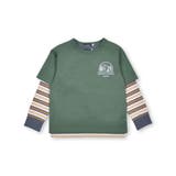 キャンプロゴTシャツ×マルチボーダーTシャツセット(90~150cm) | BeBe | 詳細画像4