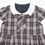 ボレロ+リボンタイ付きチェックワンピースアンサンブル(110~130cm) | BeBe | 詳細画像8 