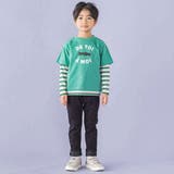 ロゴ半袖Tシャツ+マルチボーダー長袖Tシャツセット(90~150cm) | BeBe | 詳細画像3