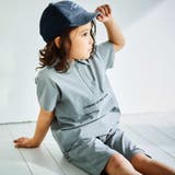 グレー | ストレッチナイロンシャツ+ハーフパンツセットアップ(100~150cm) | BeBe