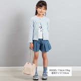 ランダムリブ長袖カーディガン+天竺リボンプリント半袖Tシャツセット | BeBe | 詳細画像2 