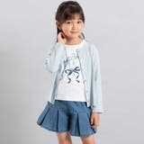 ランダムリブ長袖カーディガン+天竺リボンプリント半袖Tシャツセット | BeBe | 詳細画像3 