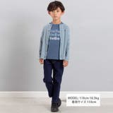 カノコ長袖カーディガン+ロゴプリント半袖Tシャツセット(90~150cm) | BeBe | 詳細画像2 