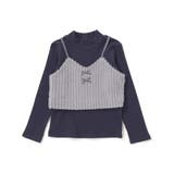 シャギーニットキャミビスチェ+テレコハイネック長袖Tシャツセット | BeBe | 詳細画像11 