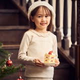 ラメニットフリルトップス+スカート セットアップ(100~140cm) | BeBe | 詳細画像3 