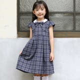 ボレロ+リボンタイ付きチェックワンピースセット(110~130cm) | BeBe | 詳細画像5 