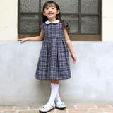 ボレロ+リボンタイ付きチェックワンピースセット(110~130cm) | BeBe | 詳細画像7 