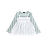 ラメジョーゼットシャーリングキャミ+リブボーダー長袖Tシャツセット(90~160… | BeBe | 詳細画像6 