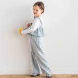 リネン調オックスブラウス+ロングパンツセットアップ(100~160cm) | BeBe | 詳細画像3 