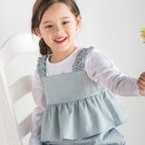 リネン調オックスブラウス+ロングパンツセットアップ(100~160cm) | BeBe | 詳細画像4 