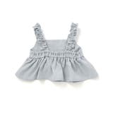 リネン調オックスブラウス+ロングパンツセットアップ(100~160cm) | BeBe | 詳細画像9 