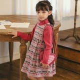 ピンク系 | 【お揃い】ジオメトリックロゴジャガードワンピース(90～140cm) | BeBe