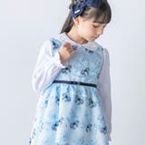 【日本製】オーガンジー花柄リボン刺しゅうワンピース(110~130cm) | BeBe | 詳細画像9 